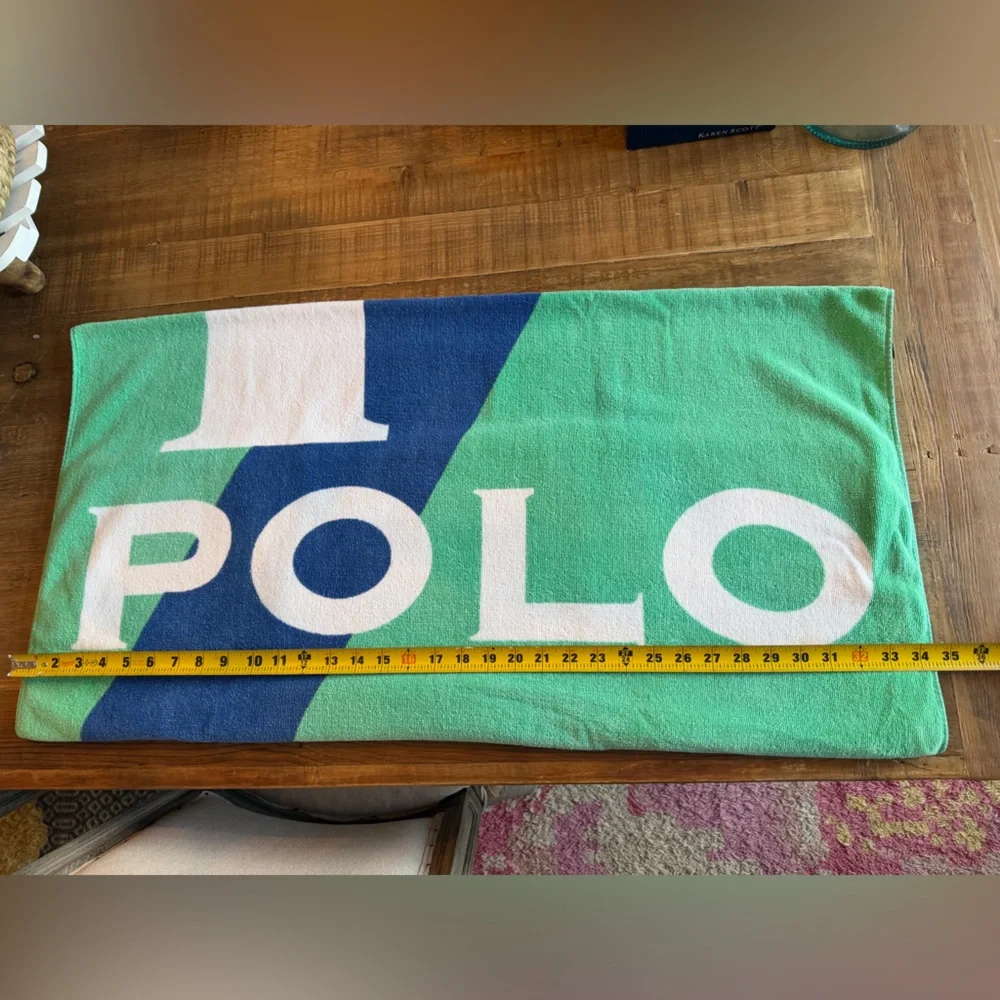 Vintage Ralph Lauren Beach Towel. 1990s Polo. Blue Label Y2K 62”x35”